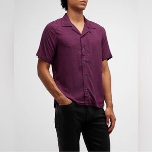 NWT John Varvatos Danny Short Sleeve Camp Shirt